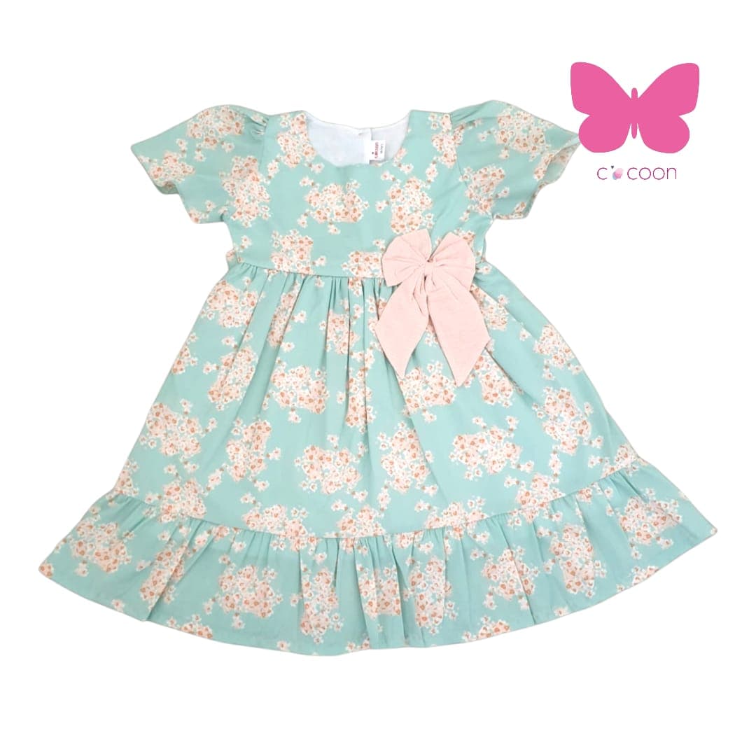 The "Meadow Mint" Flutter-Sleeve Dress