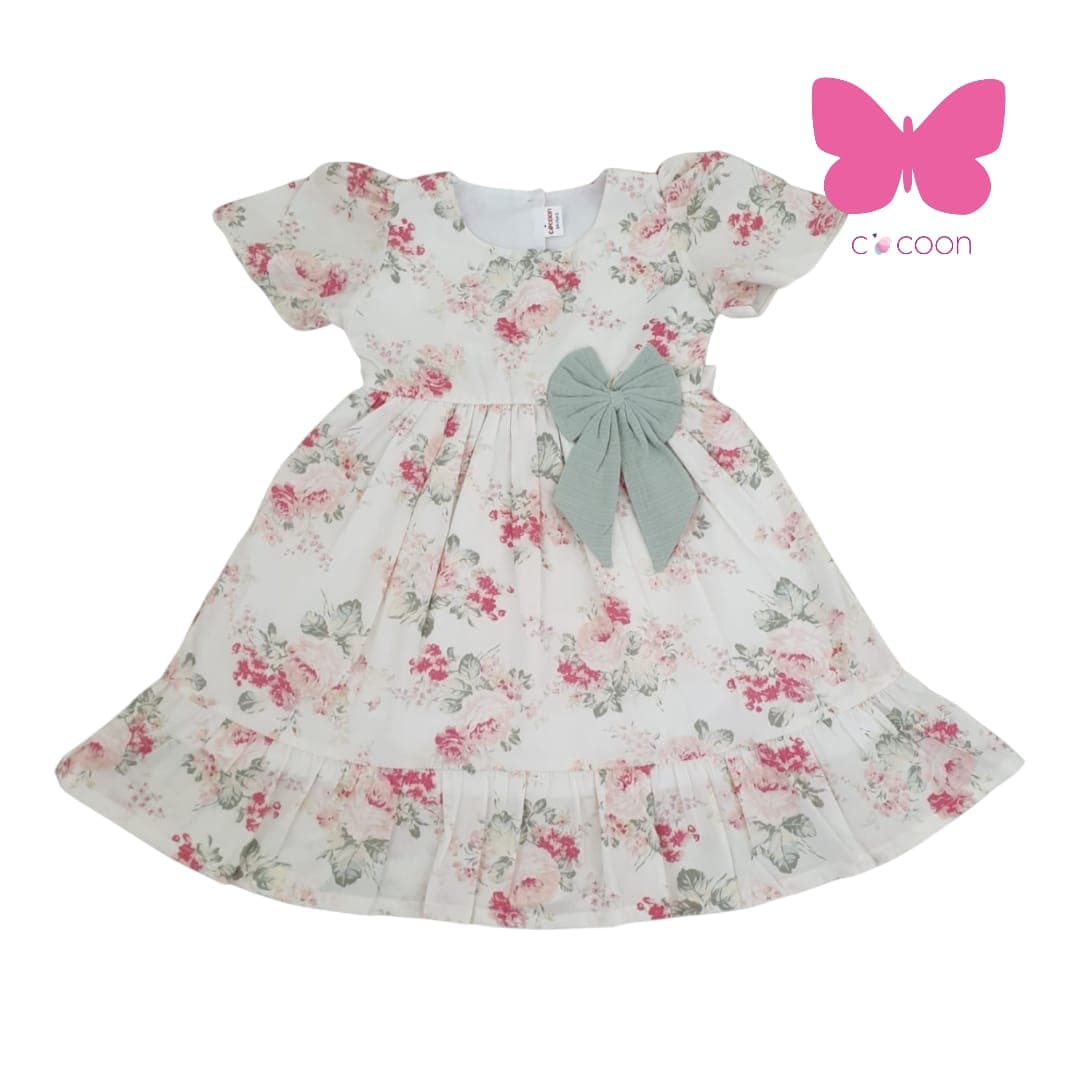 The "Antique Rose" Ruffle-Hem Dress